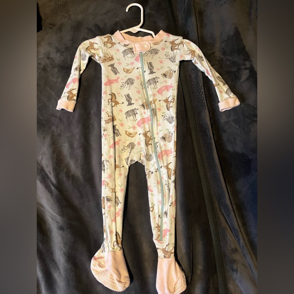 12 month farm animal pajamas